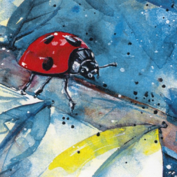 Ladybug Print in Mat from original painting by Kathy Morton Stanion - Ladybug 2 - Picture 1 of 5
